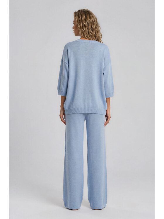 Fobya Fobya Spodnie materiałowe F3011 Niebieski Basic Fit