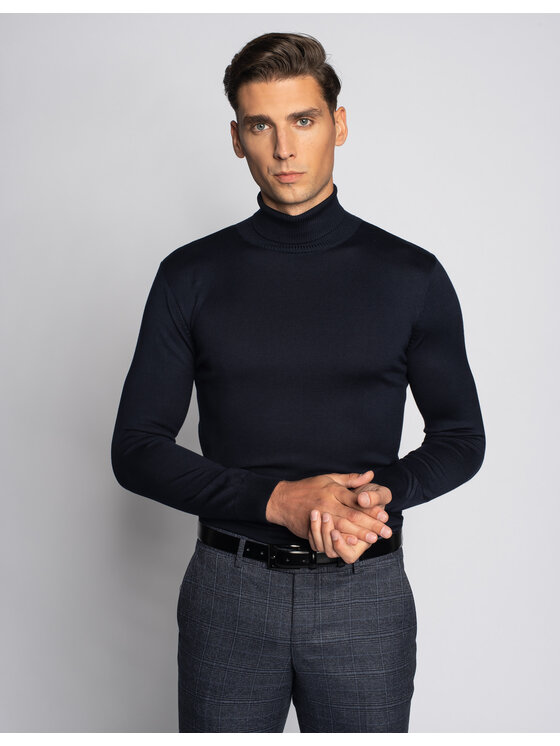 Borgio Borgio Golf goito Granatowy Classic Fit