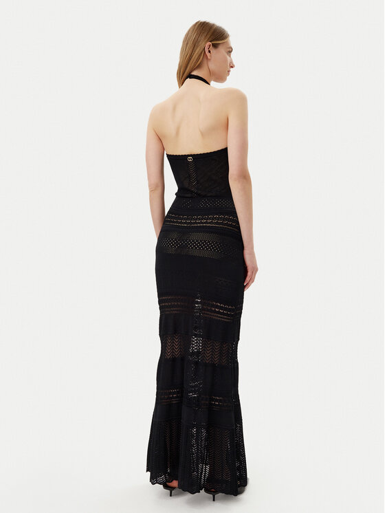 TWINSET TWINSET Rochie tricotată 251TT3105 Negru Slim Fit