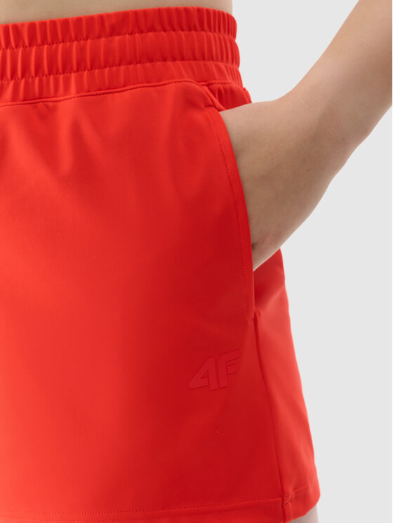 4F 4F Szorty sportowe BASIC+ Czerwony Regular Fit