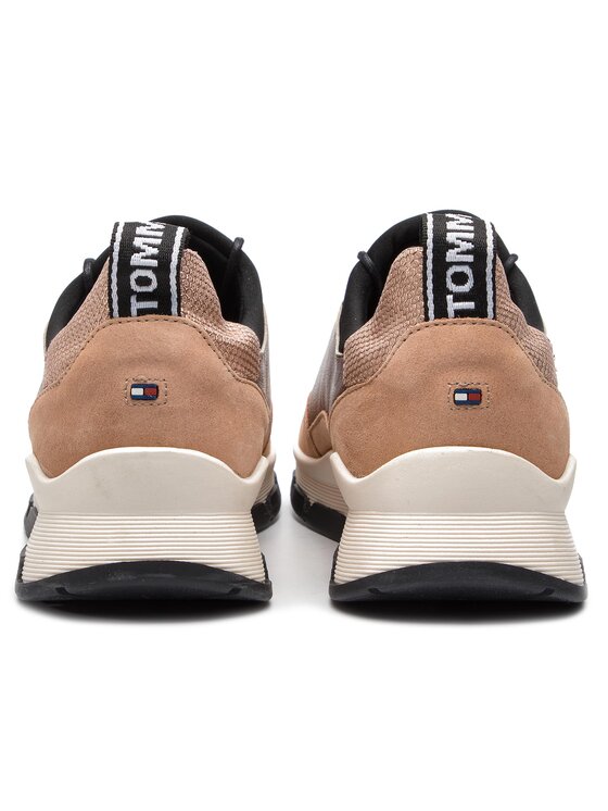 Tommy Hilfiger Tommy Hilfiger Laisvalaikio batai Cool Leather Debossed Sneaker FW0FW04028 Smėlio