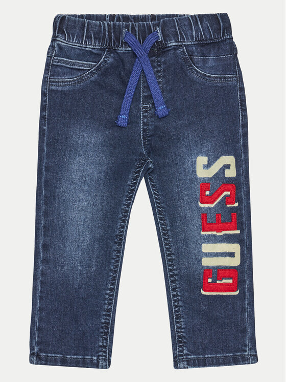 Guess Jeans Hlače I4BA00 D4CA0 Mornarsko Modra Relaxed Fit