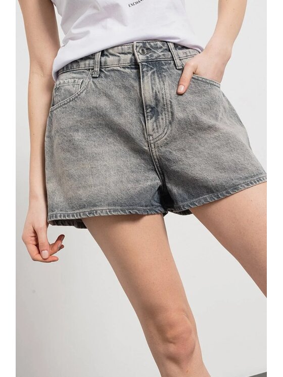 Armani Exchange Armani Exchange Šortky z materiálu 3DYJ78 Y16BZ 0903 Šedá Regular Fit