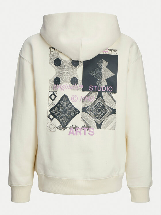 Jack&Jones Junior Jack&Jones Junior Majica dugih rukava Noho Back Graphic 12263292 Écru Relaxed Fit