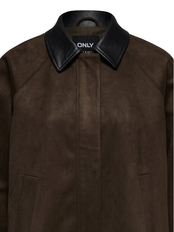 ONLY ONLY Bunda z imitácie kože Abbie 15372234 Hnedá Regular Fit