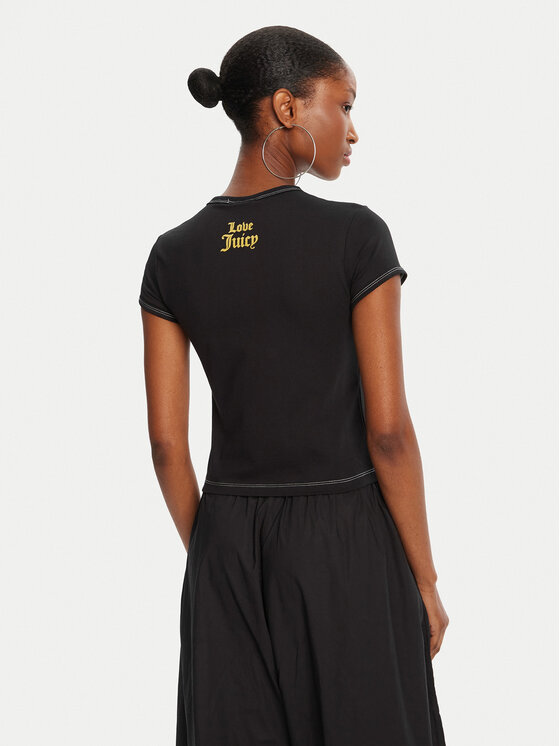 Juicy Couture Juicy Couture T-krekls JCNCT225460 Melns Regular Fit