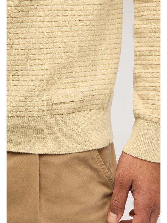 Trussardi Trussardi Cardigan M0128000110N006 Crema Regular Fit