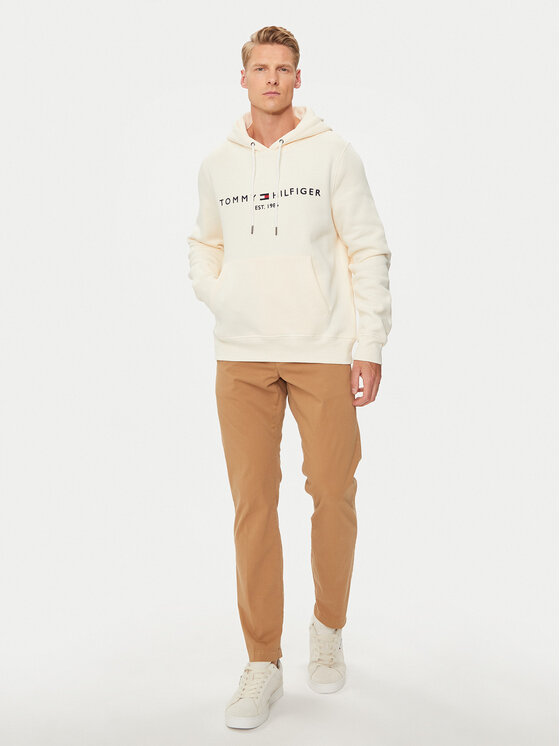 Tommy Hilfiger Tommy Hilfiger Bluza Logo MW0MW11599 Beżowy Regular Fit