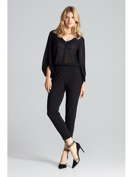 FIGL FIGL Dámske nohavice M689 Čierna Regular Fit