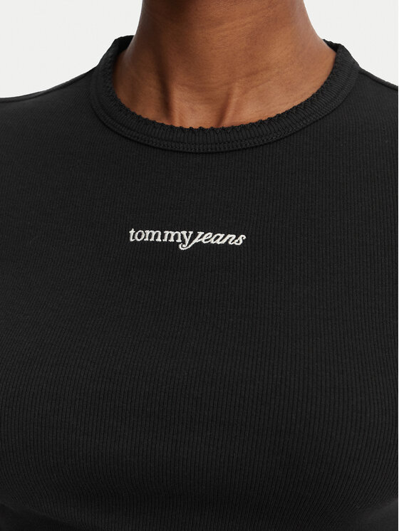 Tommy Jeans Tommy Jeans T-särk Script Rib DW0DW22809 Must Slim Fit