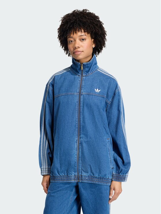 adidas adidas Bluza FIREBIRD ADILENIUM DENIM Błękitny Regular Fit