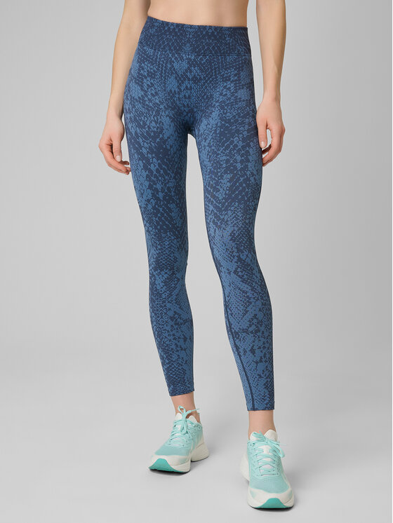 4F 4F Legginsy TRAINING Turkusowy Slim Fit