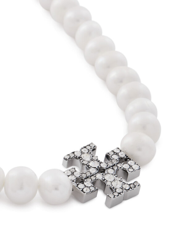Tory Burch Tory Burch Naszyjnik Kira Pearl 164617 Biały