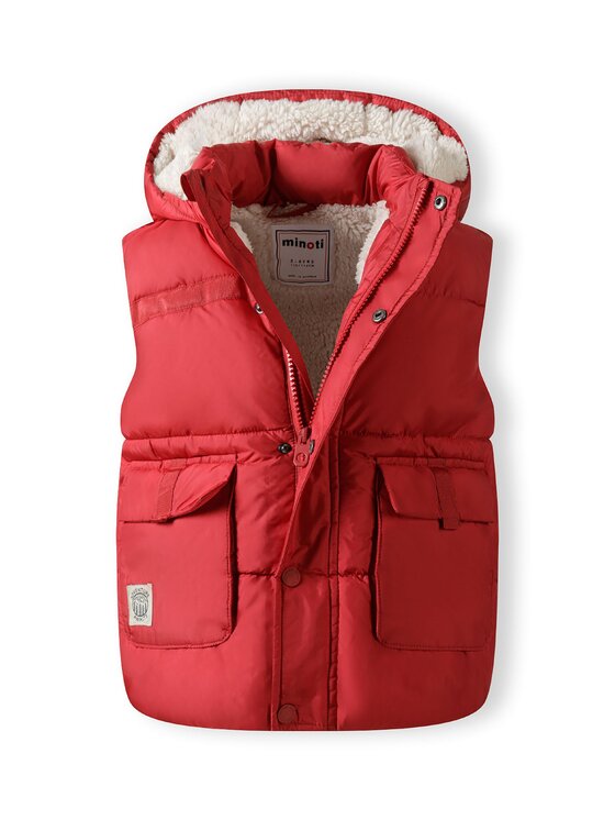 minoti minoti Kamizelka 27gilet6 Czerwony Regular Fit