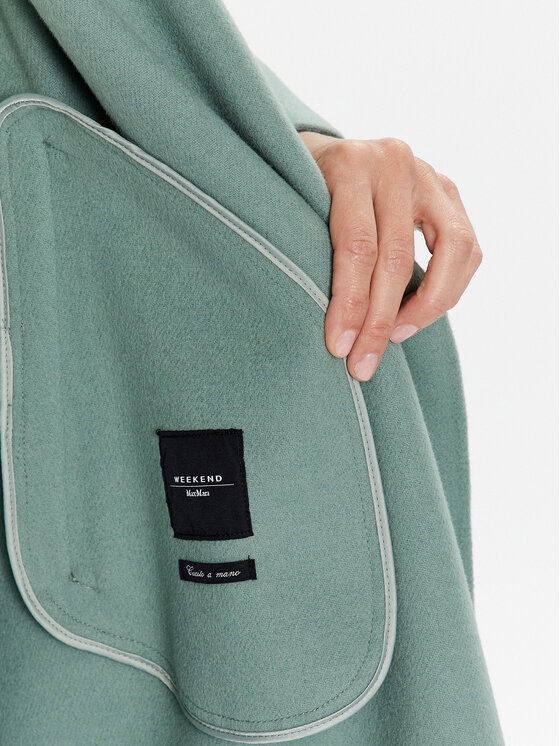 Weekend Max Mara Weekend Max Mara Wollmantel Cobalto 2350110137 Grün Regular Fit
