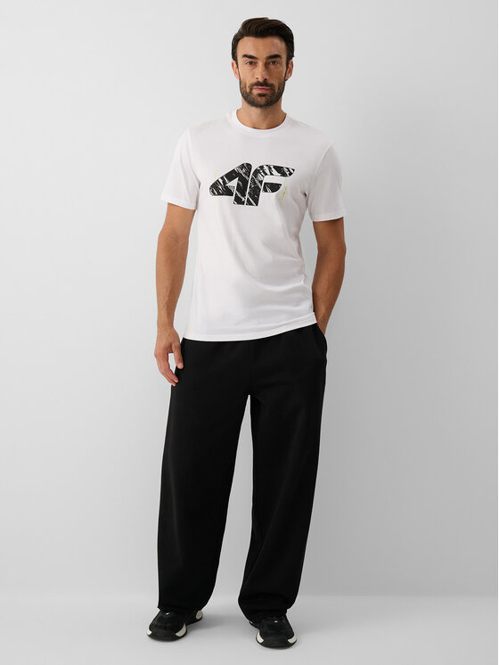 4F 4F T-Shirt COMMERCIAL Biały Regular Fit
