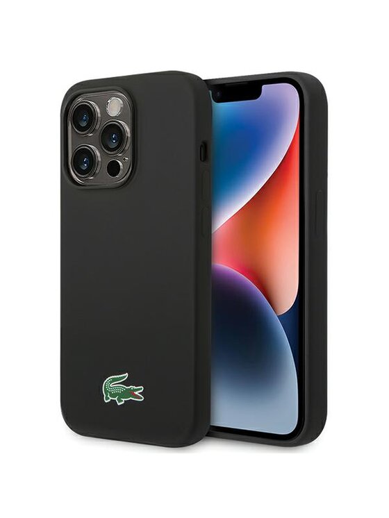 Etui na telefon Lacoste, Czarne, iPhone 15 Pro
