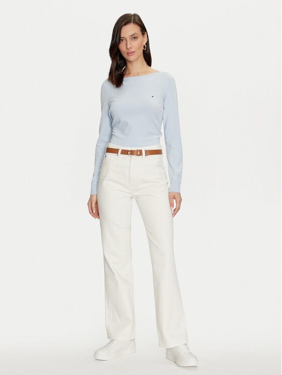 Tommy Hilfiger Tommy Hilfiger Sveter WW0WW40099 Modrá Regular Fit