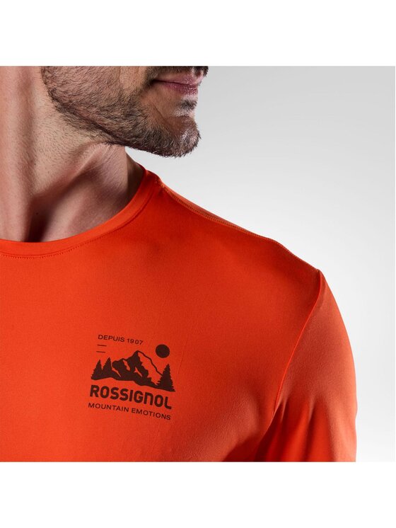 Rossignol Rossignol T-Shirt M Graphic Active Tee Pomarańczowy Regular Fit