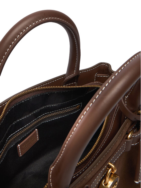 Tommy Hilfiger Tommy Hilfiger Handtasche American Icon Mini Tote Suede Le AW0AW18202 Braun