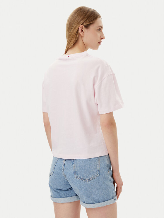 Tommy Hilfiger Tommy Hilfiger Тишърт UW0UW05763 Розов Regular Fit