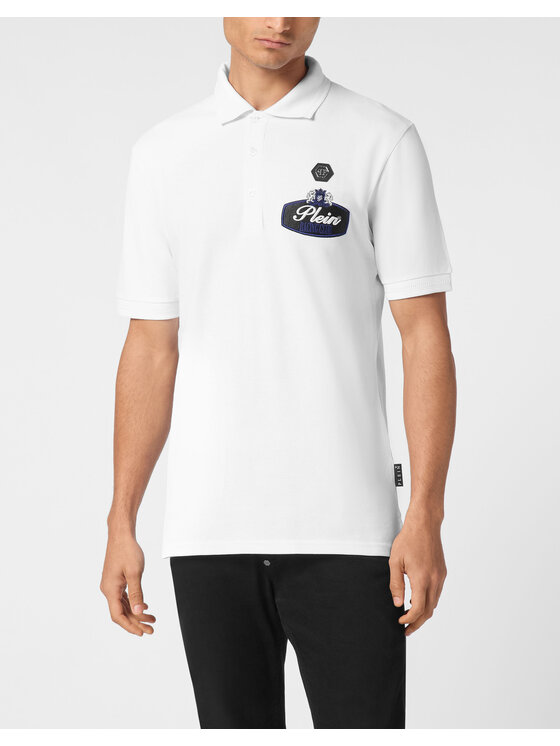 PHILIPP PLEIN PHILIPP PLEIN Polokošile 22263 Bílá Slim Fit