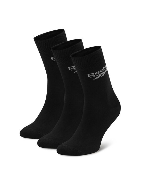 Reebok Reebok Σετ 3 ζευγάρια ψηλές κάλτσες unisex R0367-SS24 (3-pack) Μαύρο
