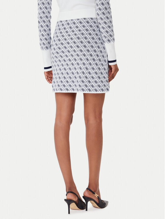 Guess Guess Tiesus sijonas W5BD81 Z3JD2 Écru Slim Fit