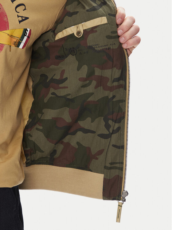 Aeronautica Militare Aeronautica Militare Geacă bomber 251AB2216CT3501 Bej Regular Fit