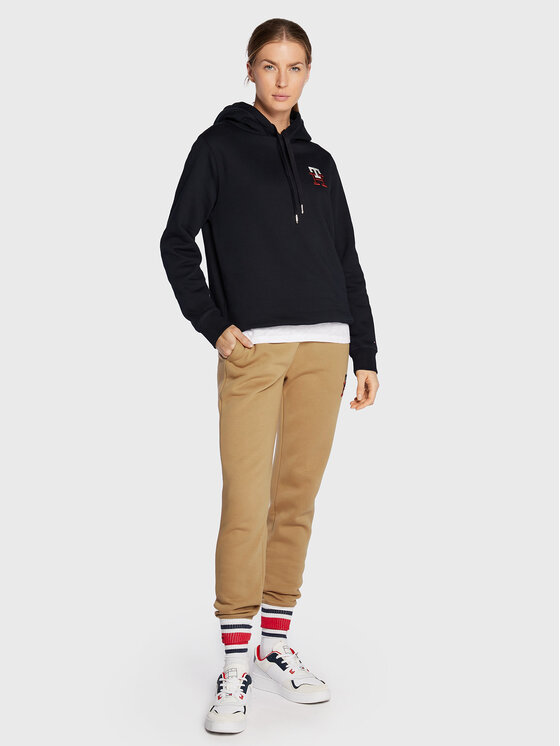 Tommy Hilfiger Tommy Hilfiger Mikina Monogram WW0WW37434 Tmavomodrá Regular Fit