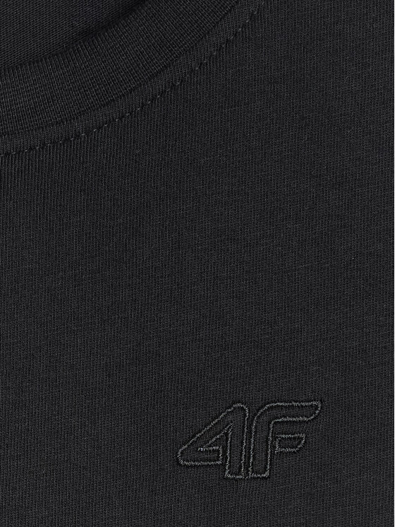 4F 4F T-Shirt BASIC+ Czarny Oversize