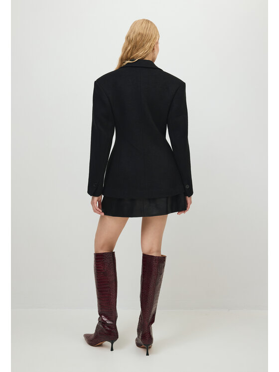 BIZUU BIZUU Sako JARDINES WOOL BLACK BLAZER Černá Standard Fit