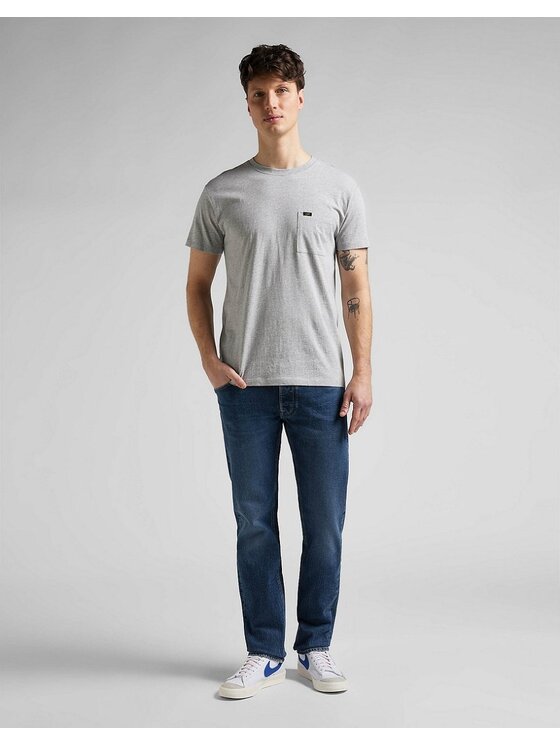 Lee Lee Jeansy DAREN BUTTON FLY Niebieski Straight Fit