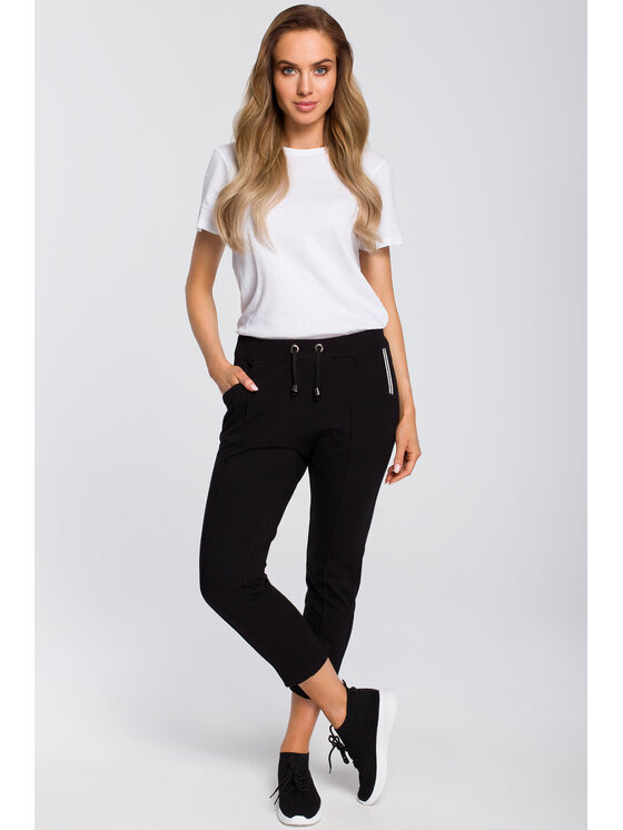 Made of Emotion Made of Emotion Pantaloni da donna M411 Nero Custom Fit