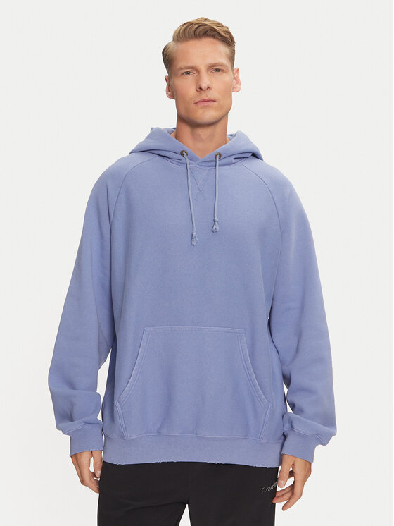 Champion Mikina Acid Wash 217979 Modrá Relaxed Fit