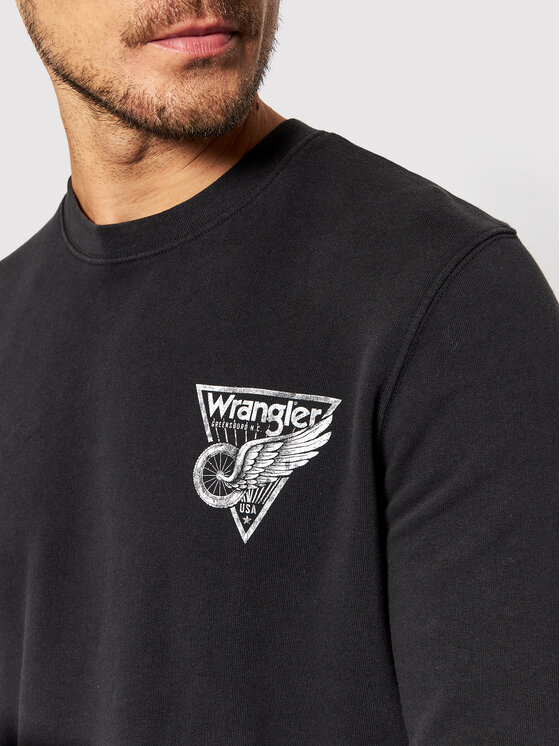 Wrangler Wrangler Felpa Hoodie W6F5HA100 112141478 Nero Regular Fit