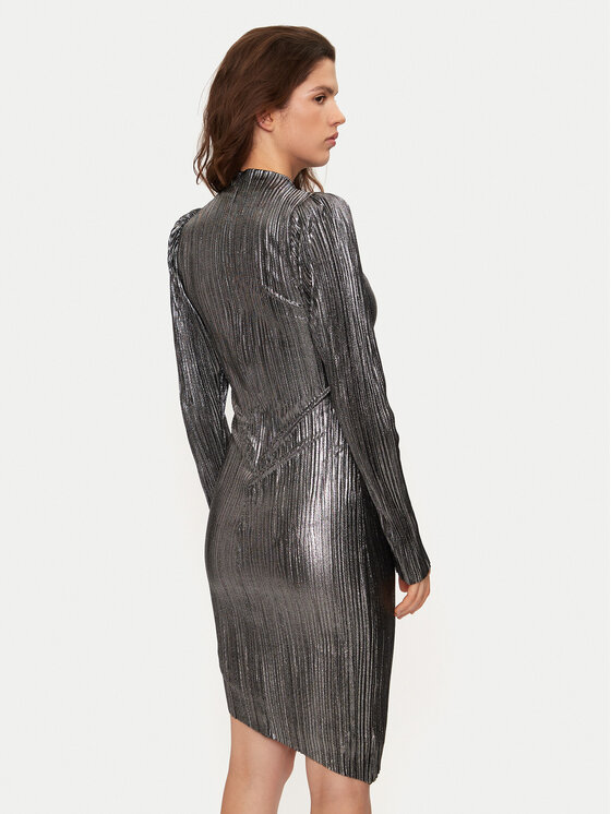 Bruuns Bazaar Bruuns Bazaar Koktel haljina BBW3707 Srebrna Regular Fit