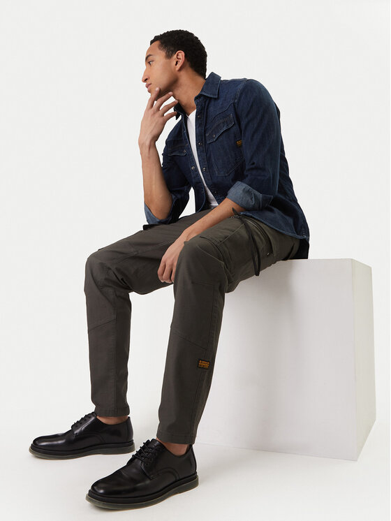 G-Star Raw G-Star Raw Auduma bikses Zip Pocket 3D D24307-E172 Pelēks Skinny Fit