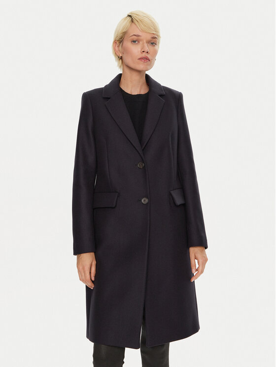 Női Gyapjú kabát Tommy Hilfiger, Méret: 40, Sötétkék, WW0WW42738
