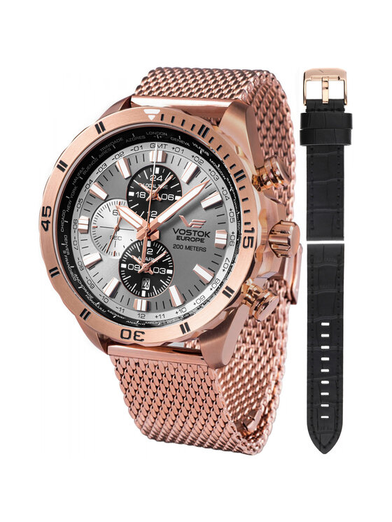 Vostok Europe Vostok Europe Zegarek YM26-320B653B Różowe złoto