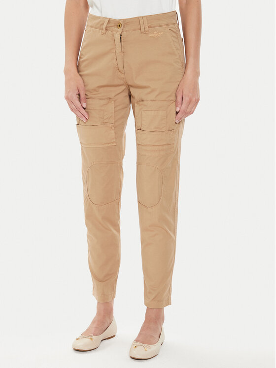Aeronautica Militare Aeronautica Militare Hlače iz tkanine 241PA1589DCT3307 Bež Regular Fit