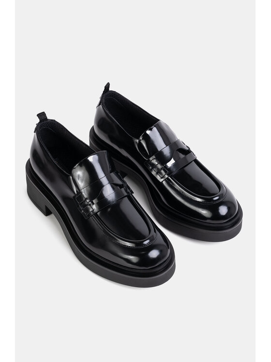 Emporio Armani Emporio Armani Mokasyny Mocassino Abrasivato Czarny