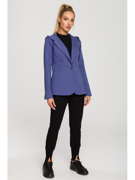 Made of Emotion Made of Emotion Marynarka M691 Niebieski Casual Fit