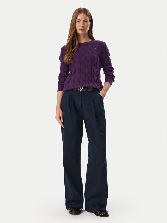 Tommy Hilfiger Tommy Hilfiger Pullover WW0WW43586 Violett Regular Fit