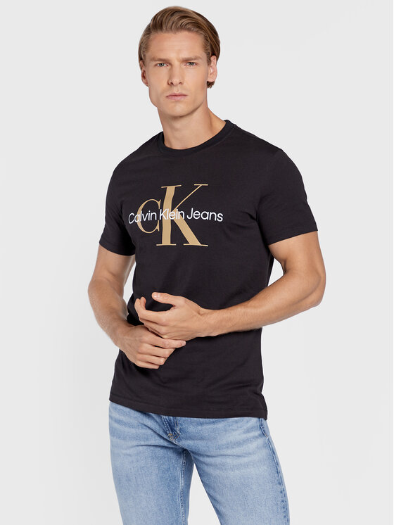 Calvin Klein Jeans T Shirt J30j320806 Czarny Regular Fit Modivo Pl