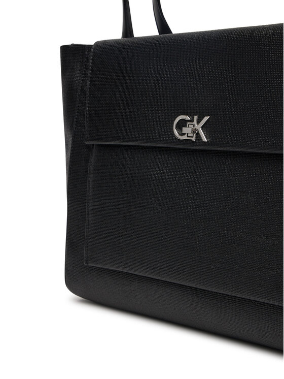 Calvin Klein Calvin Klein Дамска чанта Ck Medium Shopper_Tex K60K613178 Черен