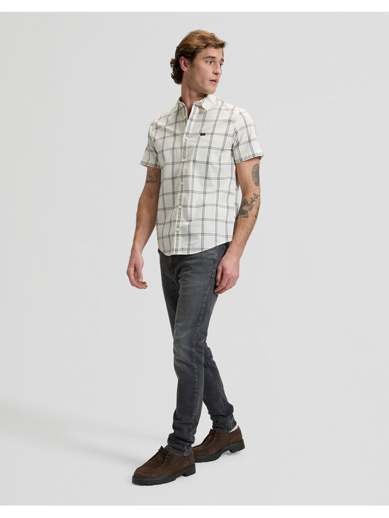 Lee Lee Koszula SSBUTTON DOWN Biały Relaxed Fit
