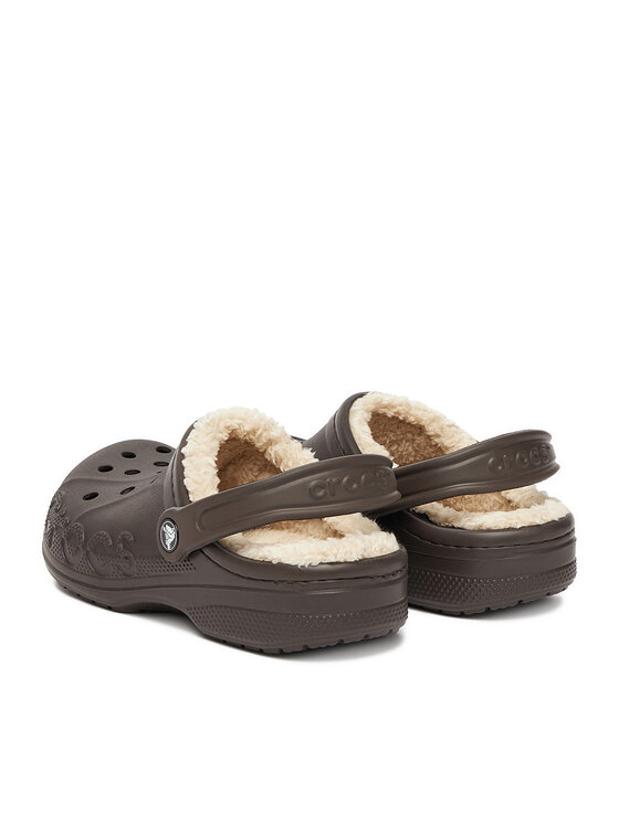 Crocs Crocs Natikači C-BAYA LINED CLOG 205969-206 Rjava