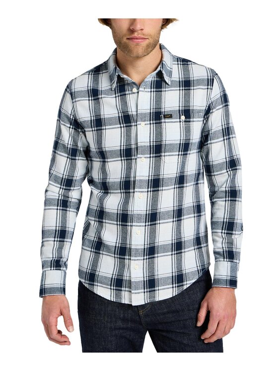 Lee Lee Koszula 112355714 Szary Regular Fit