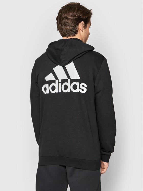 adidas adidas Majica dugih rukava Essentials French Terry Big Logo GK9044 Crna Regular Fit